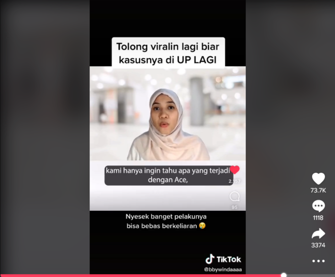 kakak akseyna curhat pembunuh adiknya masih berkeliaran