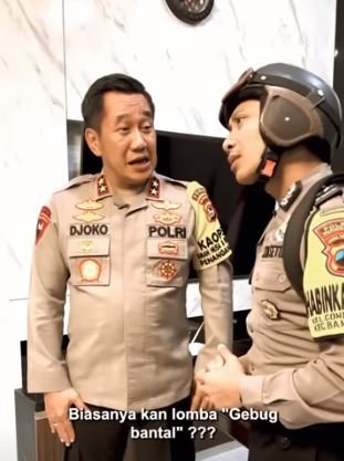 mau revisi nama lomba panjat pinang kapolda ntb ketawa amp tabok kepala pak bhabin