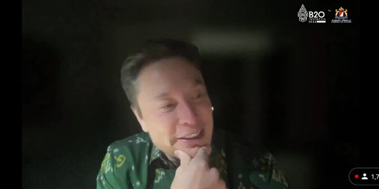 Elon Musk Gelap-gelapan Ikut KTT B20 Summit Bali: Maaf Sedang Mati Lampu