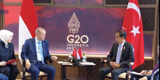 Jokowi Bertemu Erdogan di Bali, Sampaikan Duka Cita Bom Istanbul