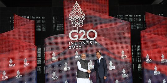 Cerita Latar Tiga Lidah Api di Backdrop Tempat Jokowi Sambut Kepala Negara di KTT G20