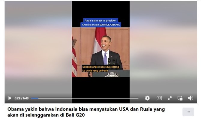 cek fakta benarkah video obama yakin indonesia bisa satukan rusia dan as di g20