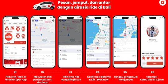 Aplikasi airasia ride Mengaspal di Bali, Sasar Pelancong Mancanegara