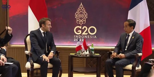 Jokowi Bertemu Emmanuel Macron, Ucapkan Terima Kasih Atas Dukungan Prancis di G20