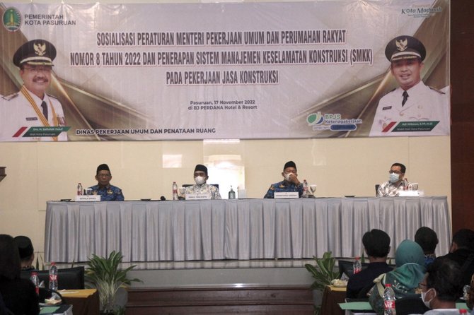 pemkot pasuruan gelar sosialisasi permen pupr dan penerapan smkk