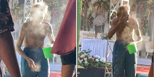 Viral Aksi Seorang Kakek Cuci Muka dengan Air Mendidih, Bak Pemain Debus