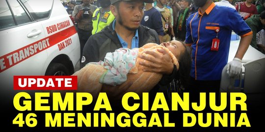 VIDEO: BNPB Update Gempa Cianjur 46 Orang Meninggal Dunia, 700 Terluka ...