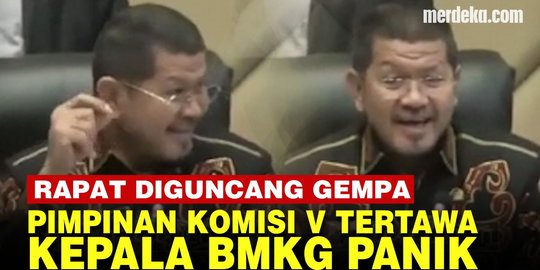 VIDEO: Pimpinan Komisi V Tertawa Diguncang Gempa, Kepala BMKG Sarankan ke Bawah Meja