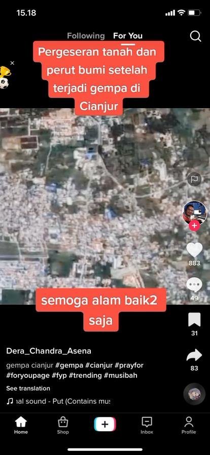 cek fakta hoaks video pergerakan tanah pascagempa guncang cianjur