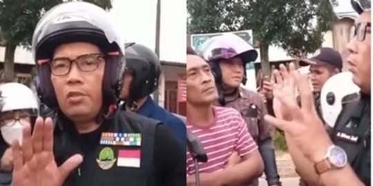 Dari Atas Motor Ridwan Kamil Beri Kabar Gembira ke Korban Gempa, Warga Alhamdulillah