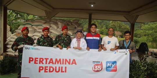 Pertamina Salurkan 12 Ton Beras Bantu Dapur Umum untuk Korban Gempa Cianjur