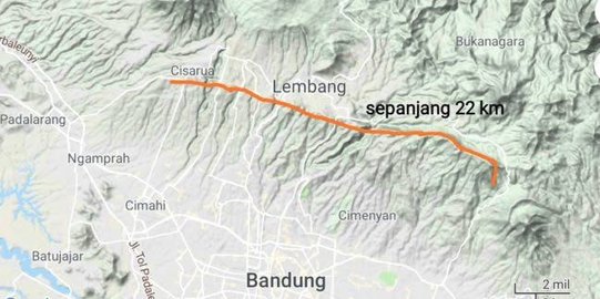 Apa Itu Sesar Lembang? Ketahui Karakter hingga Sejarah Aktivitasnya