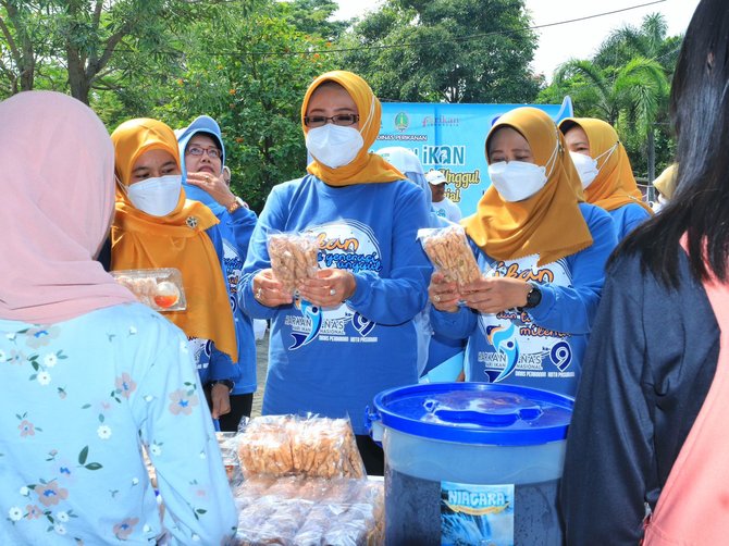 fatma saat sosialisasi gemarikan dalam rangka harkannas kota pasuruan