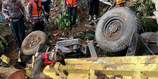 Satu Korban Gempa Cianjur Ditemukan Anjing Pelacak Tertimbun Tanah