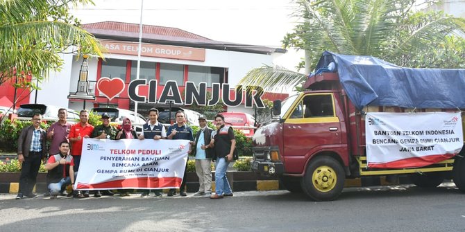 Telkom Siapkan Dua Posko Penampungan dan Salurkan Bantuan untuk Korban Gempa Cianjur