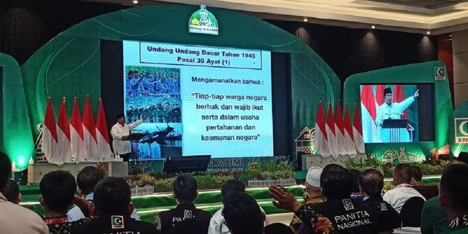 Menhan Prabowo: Komponen Cadangan Penting Bagi Pertahanan Negara