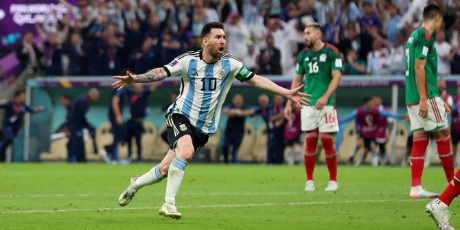 Momen Messi Jebol Gawang Meksiko dan Cetak Gol ke-8 di Ajang Piala Dunia