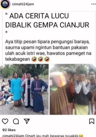 aksi kocak bapak bapak pakai daster di bencana cianjur ini kata ridwan kamil