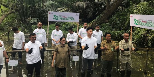 Rayakan HUT ke-32, LG Indonesia Tanam 32 Ribu Bibit Pohon