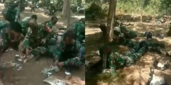 Lagi Enak-enak Makan, Prajurit TNI Ini Kucar-kacir Ditembaki Pelatih