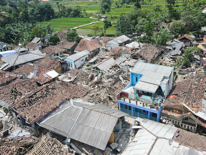 begini kondisi desa sarampad yang hancur akibat gempa cianjur