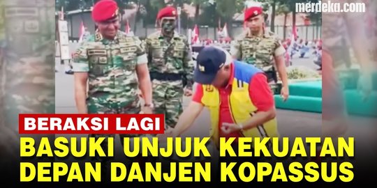 VIDEO: Menteri Basuki Beraksi Lagi Patahkan Balok Beton Depan Danjen ...