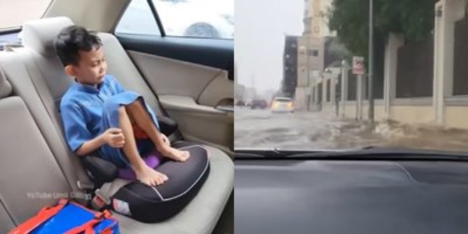 Keluarga Asal Indonesia Terjebak Banjir di Jeddah, Anaknya Nangis Air Masuk ke Mobil