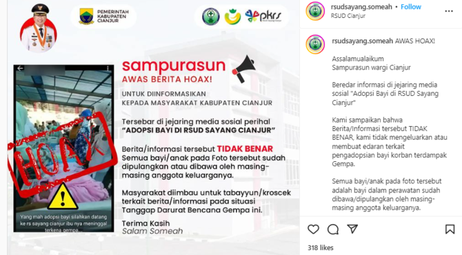 hoaks penjualan bayi di cianjur