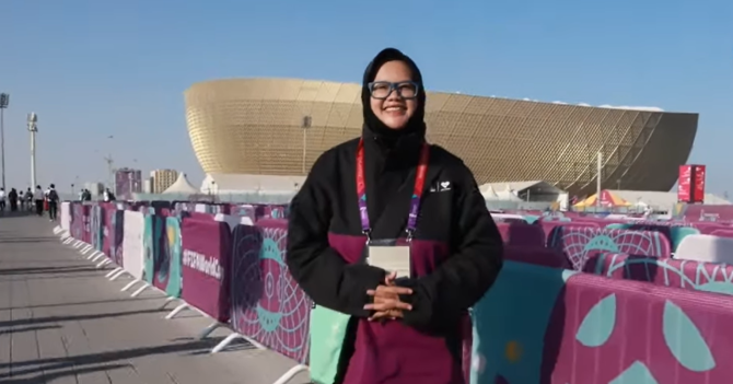 mita yulian sasmita warga depok yang jadi volunteer piala dunia qatar 2022