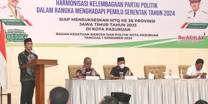 Hadapi Pemilu 2024, Pemkot Pasuruan Bangun Harmonisasi Parpol