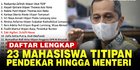 VIDEO: Daftar Lengkap 23 Mahasiswa Baru Titipan Masuk Unila, Muncul Nama Zulhas