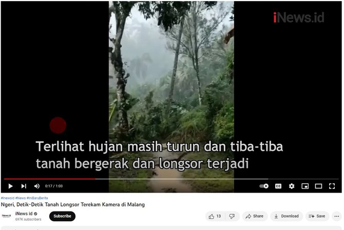 cek fakta video banjir dan tanah longsor ini bukan terjadi di pati