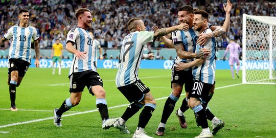 Aksi Messi dan Julian Bawa Argentina ke 8 Besar Piala Dunia Usai Tekuk Australia 2-1