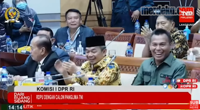 dpr tertawa saat yudo margono bicara soal solid tni polri