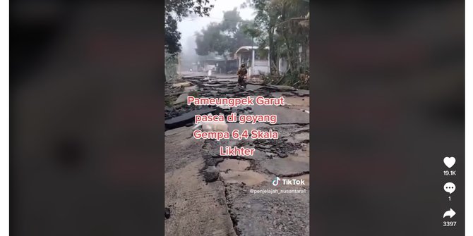 CEK FAKTA: Hoaks Video Jalan Rusak Parah Akibat Gempa Garut