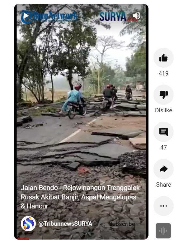 cek fakta hoaks video jalan rusak parah akibat gempa garut