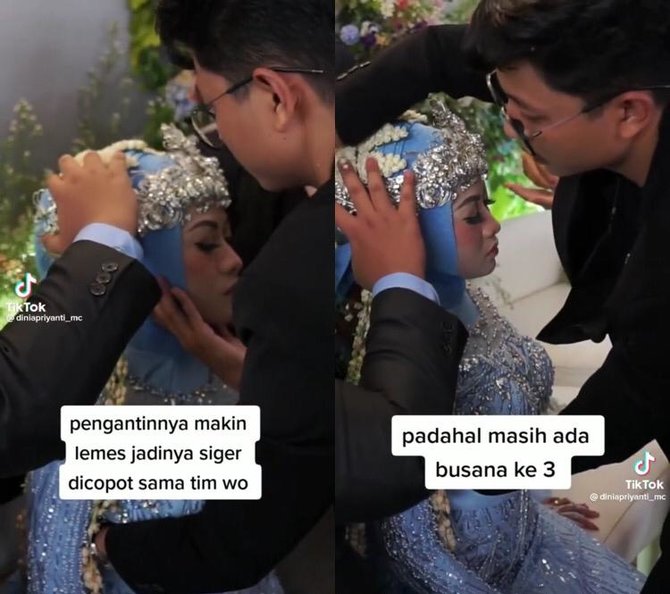 diduga kelelahan begini video viral pengantin wanita yang pingsan di pelukan suami
