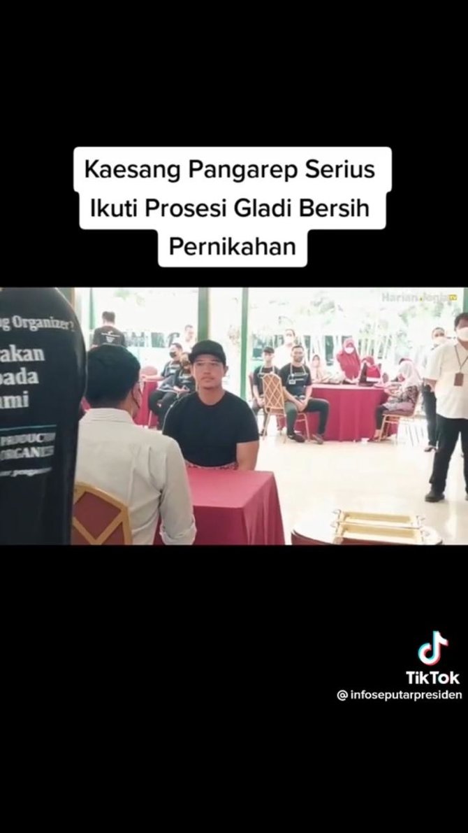 momen kaesang pangarep jalani gladi resik pernikahan erina tak hadir