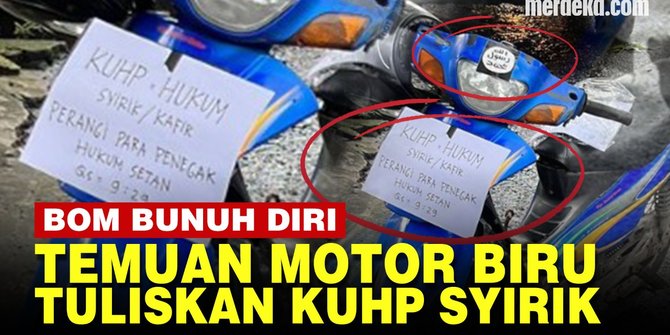 VIDEO: Ledakan di Polsek Astana Anyar, Ditemukan Motor Biru Bertuliskan KUHP Syirik