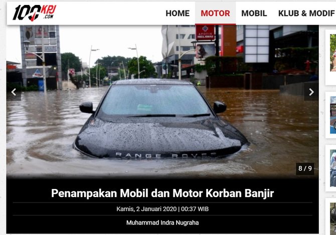 cek fakta foto banjir jakarta ini bukan di era kepemimpinan pj gubernur dki heru