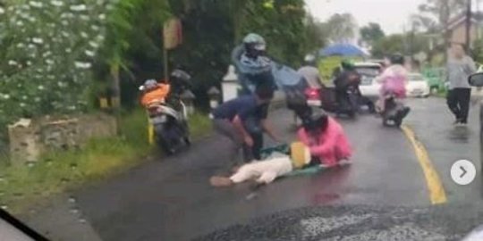 Banyak Pengendara Di Sleman Jatuh Akibat Tumpahan Solar Begini Keadaannya