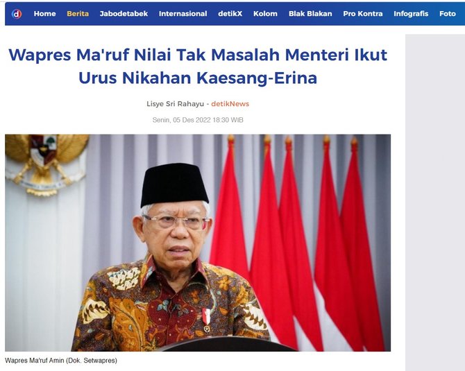 cek fakta hoaks judul artikel ma039ruf tak masalah uang negara dipakai untuk kaesang