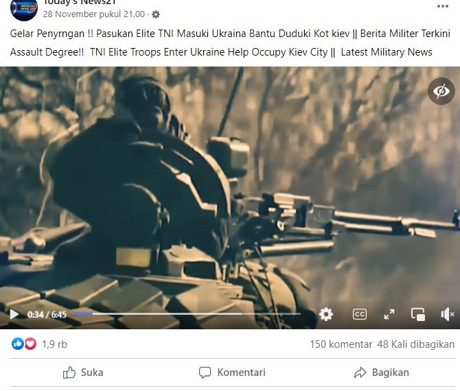 cek fakta hoaks video pasukan elite tni masuk wilayah ukraina bantu kuasai kota kiev