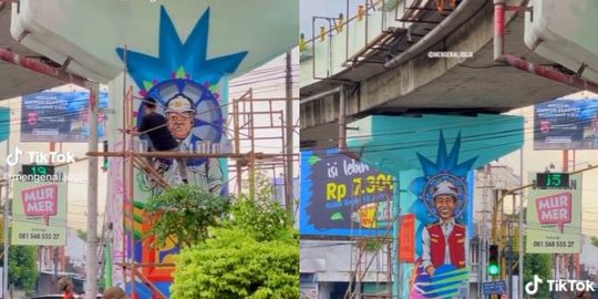 Flyover Janti Jogja 'Bersolek' Jelang Pernikahan Kaesang & Erina, Gambarnya Sosok ini