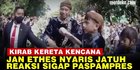 VIDEO: Paspampres Panik, Jan Ethes Nyaris Jatuh Depan Jokowi di Atas Kereta Kencana