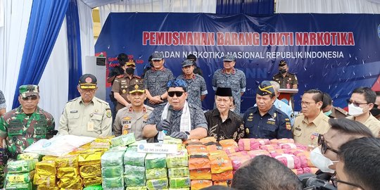 BNN Musnahkan Setengah Ton Narkotika Hasil Penyitaan dari Aceh hingga Jakarta