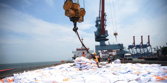 Tiba di Tanjung Priok, Bulog Bongkar Muat 5 Ribu Ton Beras dari Vietnam