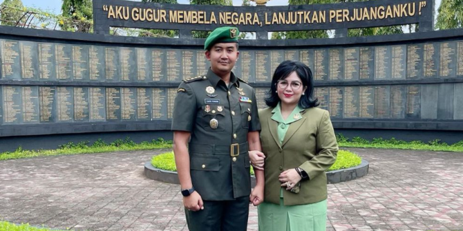 Dinikahi Perwira TNI, Potret Cantik & Anggun Joy Tobing Mengenakan Baju Persit