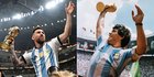 Foto-Foto Messi Angkat Trofi Piala Dunia Ini Mirip Pose Maradona 36 Tahun Lalu
