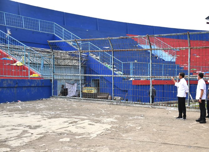 jokowi cek stadion kanjuruhan